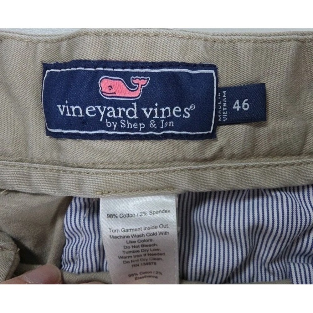 Vineyard Vines Men's Breaker Shorts Cotton Stretch Chino BEIGE SIZE 46 - Picture 4 of 8